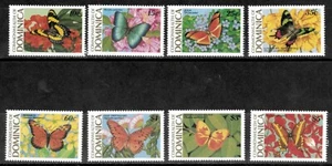 Dominica 1989 - Butterflies - Set of 8 Stamps - Scott #1176-83 - MNH - Bild 1 von 1