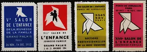 4 vintage poster stamps 1952-1964 Salon de l’Enfance, Paris, France /0406 - Bild 1 von 1