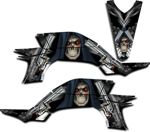 YAMAHA YFZ450 GRAPHICS DECAL KIT GRIM REAPER REVENGE YFZ 450 2003-2013 BLACK - Picture 1 of 1