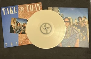 LIMITED EDITION TAKE THAT THIS LIFE CREAM VINYL & HAND SIGNED ART CARD  - Picture 1 of 10