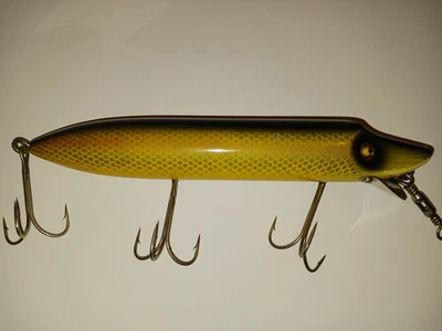 Señuelo antiguo Heddon 8" Musky Vamp EX Foto 1 de 4