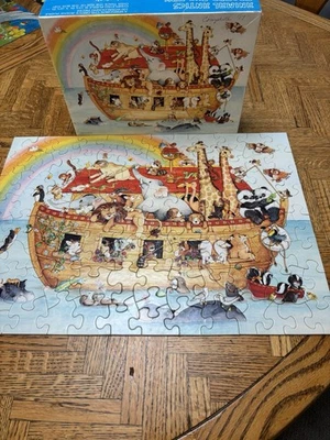 Пазл Springbok Animal Antics Aboard the Ark Pzl 1142, 100 шт., полный комплект - Изображение 1 из 4