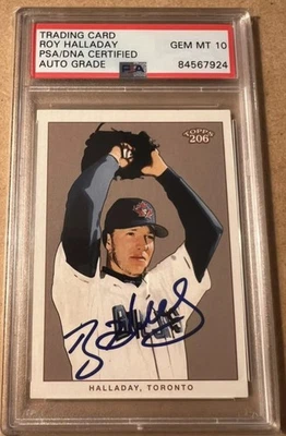 Roy Halladay HOF 2003 Topps #325 Signed Autograph Card PSA/DNA Gem Mint 10 AUTO - Image 1 of 2