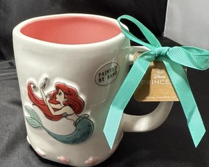 Disney Princess NWT Rae Dunn Little Mermaid Ariel Pink Shells Hot Bev. Mug - Picture 1 of 10