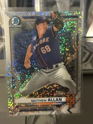 2021 Bowman Baseball Matthew Allan Sparkle /299 - Mets - Image 1 of 2