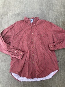 Vintage 90s Bugle Boy Classics All Over Print Long Sleeve Button Down Size Large - Picture 1 of 6