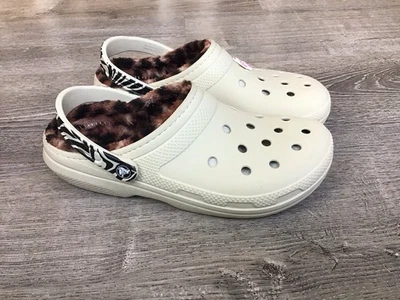 Crocs Classic Lined Animal Remix Clog Mens 10 Womens 12 Slip On Shoes 207842-2Y9 - Image 1 of 4