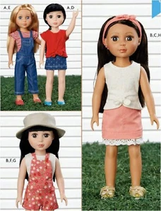 Kwik Sew 4342 vestiti bambola modello da cucire adatto 14 pollici glitter ragazze nuovo - Foto 1 di 2