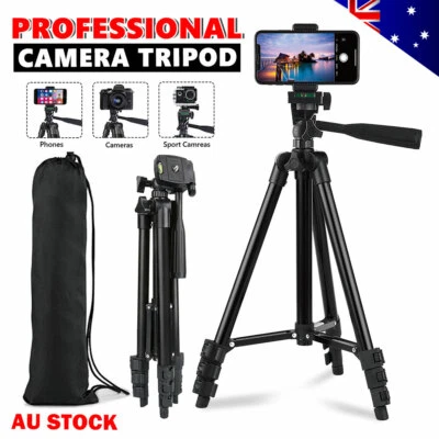 Professional Camera Tripod Stand Mount Phone Holder For iPhone DSLR Lightweight - image 1 of 4
