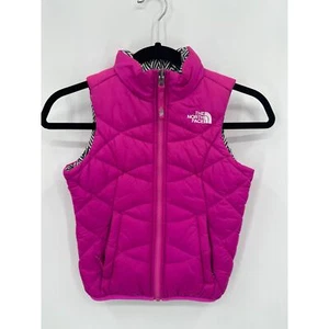 The North Face Pink/Black Reversible Puffer Vest Size 5 (XXS) EUC - Picture 1 of 5