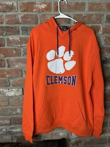 Clemson Hoodie XL University Tigers Colosseum Herren Orange Pfotenabdruck Logo Neu - Bild 1 von 8