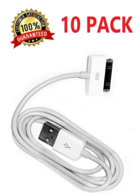 10X 30 pin USB Charging Data/Sync Cable Cord for Apple iphone 3G 4S 4G 3GS iPad - Image 1 of 3