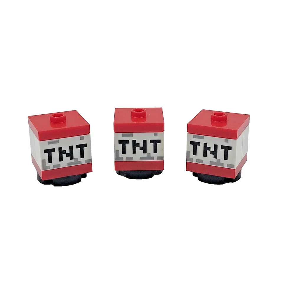 Genuine LEGO 3x Minecraft Accessories TNT Bombs Explosives - Image 1 of 1