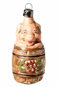 Marolin Schwein im Fass MA2011047 deutsches Glasornament mit Geschenkbox - Bild 1 von 2