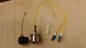 US MADE LEMO EDW to Duplex LC Internal fiber optic Breakout cable 12 inch - Picture 1 of 3