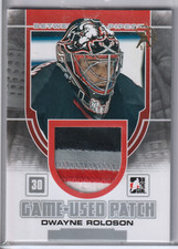 13-14 ITG BETWEEN THE PIPES SPRING EXPO GAME-USED PATCH DWAYNE ROLOSON 1/1 3CL