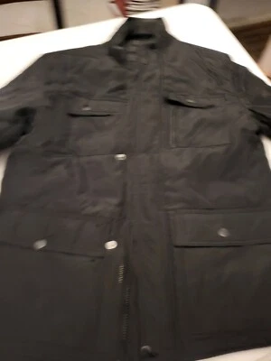 NUEVO CON ETIQUETAS - Chaqueta negra ajustada aislada roja Alfani para hombre - S Foto 1 de 4