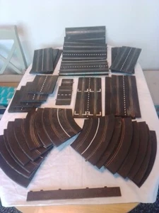 Original Rubber Scalextric Track Vintage Early 1960s - Job Lot - 24 Photos - Picture 1 of 24