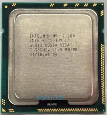 Intel Core I7-980 3.33GHz 6-core 12M LGA 1366/Socket B CPU Processor i7-980 - Image 1 of 4