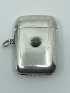 Antike Streichholz Dose Antique Silver Vesta Case Match Safe London 1894  .
