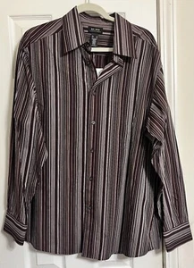 AXCESS MENS SIZE XL COLLARED 100% COTTON LONG SLEEVE BUTTON DOWN SHIRT NEW TAGS - Picture 1 of 14
