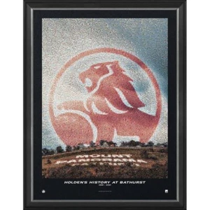 HOLDEN HISTORY AT BATHURST FRAMED LIMITED EDITION SUPERCARS PRINT BROCK LOWNDES - Picture 1 of 1