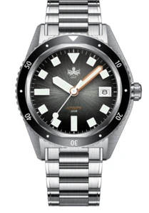 SALE !!! PHOIBOS Argo 200M Automatic Diver Watch Spiral Sunray Gray PY052C - Picture 1 of 5