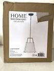 Home Decorators Havenport 2-light Gold Pendant With White Fabric Shade New