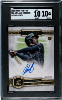 Jazz Chisholm 2021 Topps Five Star #FSA-JCH Auto. SGC 10 - Image 1 of 2