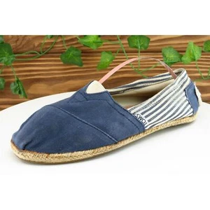 Toms Women Sz 6.5 M Blue Flat Fabric Shoes - Picture 1 of 7