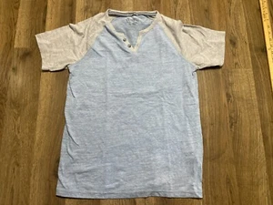 Boston Traders Shirt, Youth Boy's Size Large, Blue Gray, Quarter Buttons - Picture 1 of 10