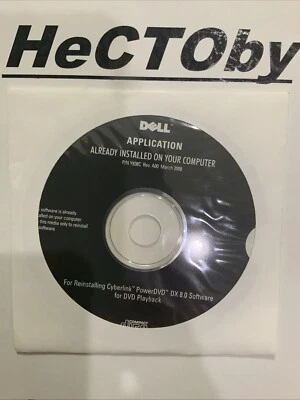 N.I.B. Software Dell Application CD 0Y939C Y938C PowerDVD DX 8.0 Foto 1 de 3