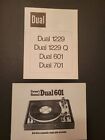 Dual 601 Turntable "Owner's Manual + Full-Size Dimensions Layout"  /  Originals