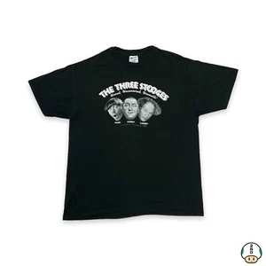 Camiseta De Colección 1995 Los Tres Chiflados Para Hombres XL Negra Película Promo Gráfica Camiseta - Imagen 1 de 7