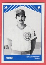 1983 TCMA Minor League # 14 Tom Lombarski - Midland Cubs