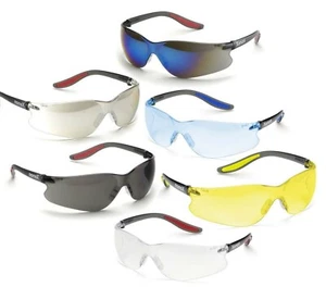 ELVEX Safety Glasses Xenon Clear Grey Amber Ice Blue Mirror Anit-Fog SG14 - Picture 1 of 14