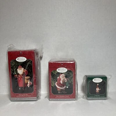 Enfeites vintage Hallmark fazendo o seu caminho novo amigo de Natal Kringle Bells - Imagem 1 de 4