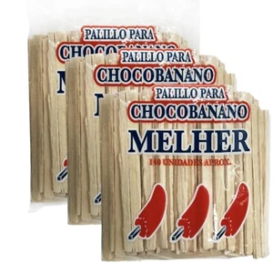 Palos de madera Melher 140 unidades aprox - Palitos Para Chocobanano - Imagen 1 de 11