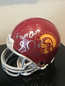 SAM DARNOLD SIGNED AUTOGRAPHED USC TROJANS MINI HELMET WITH FIGHT ON! - Picture 1 of 1
