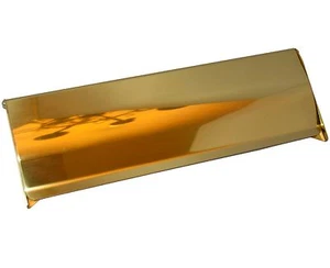 Solid Polished Brass 400mm x 127mm Deep Inner Door Letter Plate Flap Tidy JV53C - Picture 1 of 1