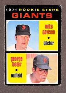 1971 Topps #276 Giants Rookie Stars George Foster RC Crease