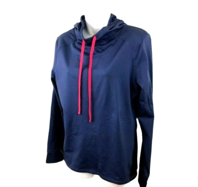 Pullover con Capucha Mujer Top Grande Ropa Activa Sistema Cálido Con Capucha Azul Agujeros para el Pulgar Foto 1 de 4