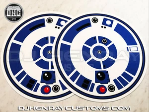 R2 Top View Dj Slipmats (par) sl1200mk2 mk5 m3d m5g Technics o cualquier tocadiscos - Imagen 1 de 1