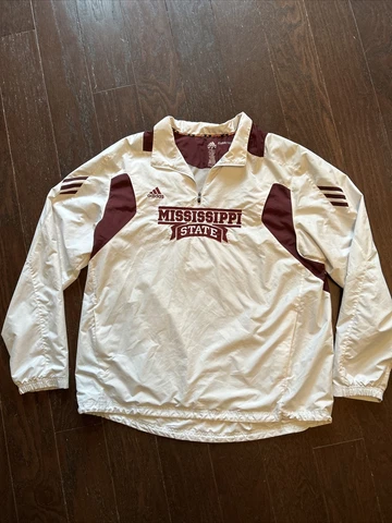 Adidas Scorch ClimaProof 1/4 Zip Windbreaker Men's Size XL Mississippi State Cover