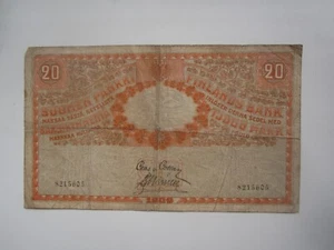 1909 FINNLAND 20 MARKKAA - Bild 1 von 2