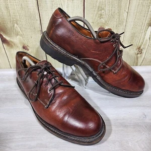 Scarpe eleganti Oxford Allen Edmonds Fulton da uomo taglia 9D in pelle marrone con sella - Foto 1 di 11