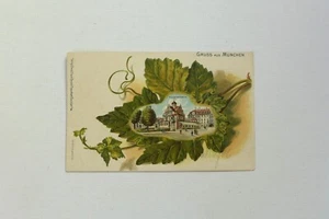 Alt AK Post Ansichtskarte Gruss aus München Klee Blatt Litho Ahorn Künstlerhaus - Bild 1 von 2