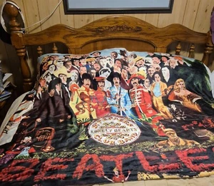 Blanket Beatles Sergeant Pepper's Lonely Hearts Club Extra Plush Fleece 50x60 - Picture 1 of 8