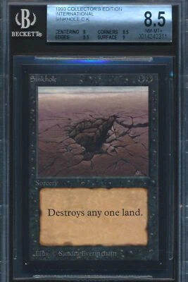Intl. Collectors’ Edition Sinkhole BGS 8.5 Graded Magic MTG (2311) - Image 1 of 3