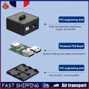 KVM USB HUB 2 in 1 Out KVM Switch for PC Keyboard Mouse Printer (USB 3.0) FR - Afbeelding 1 van 12